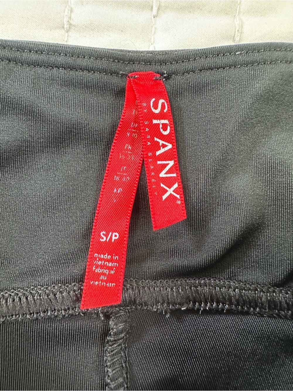 SPANX Black High-Waist Faux-Leather Leggings Smoothing Shaping Sleek Size SP - Picture 9 of 12